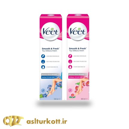 کرم موبر ویت (دو عدد)-100 میلی (2*100=200ml)-مخصوص پوست های حساس و نرمال-veet smooth and fresh-hassas ve normal cilder icin