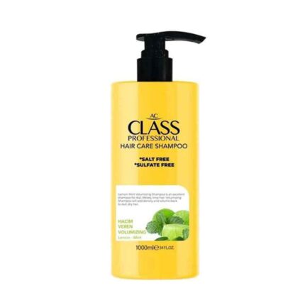 شامپو سر بدون سولفات ای سی کلاس AC CLASS Volumizing Lemon Mint دارای عصاره لیمو و نعنا 1000 میل